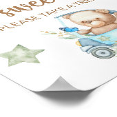 Teddy bear baby bear Babies are sweet take a treat ポスター (角)