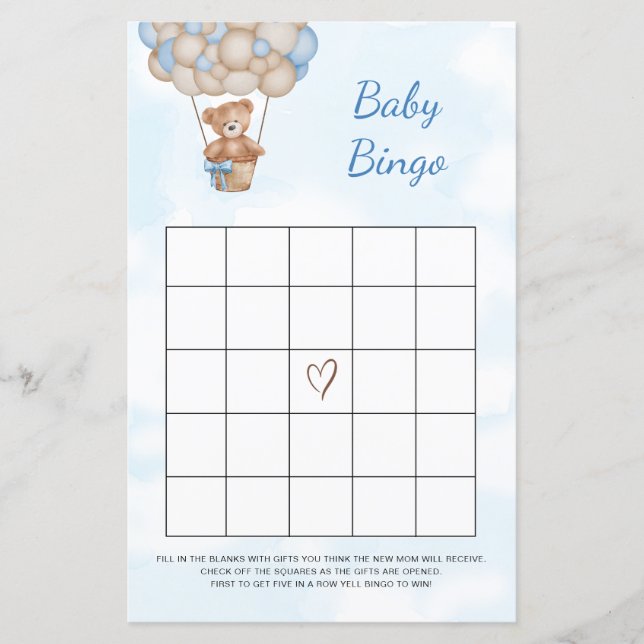 Teddy Bear Baby Bingo Game (正面)