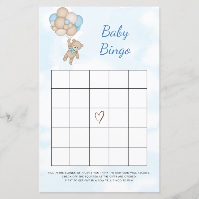 Teddy Bear Baby Bingo Game (正面)