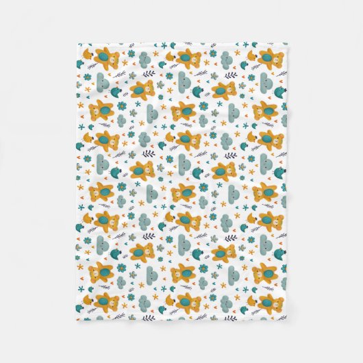 Teddy Bear Baby Blanket フリースブランケット (正面)