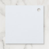 Teddy Bear Baby Boy Shower - Soft Blue Stars フェイバータグ (裏面)