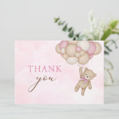 Teddy Bear Baby Pink サンキューカード (スタンド正面)