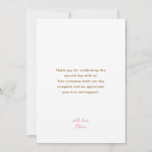 Teddy Bear Baby Pink サンキューカード (裏面)