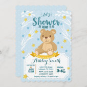Teddy Bear Baby Showerへの招待 招待状 (正面/裏面)