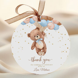 Teddy Bear Baby Shower我々はbearlyメッセージカード フェイバータグ