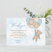 Teddy Bear Baby Shower サンキューカード (スタンド正面)