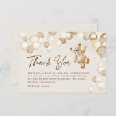 Teddy Bear Baby Shower サンキューカード (正面/裏面)