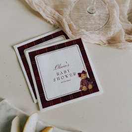 Teddy Bear Baby Shower  スタンダードカクテルナプキン