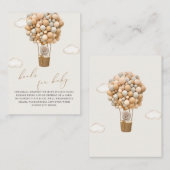 Teddy Bear Baby Shower Bookリクエスト エンクロージャーカード (正面/裏面)