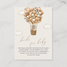 Teddy Bear Baby Shower Bookリクエスト エンクロージャーカード