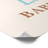 Teddy Bear Baby Shower Boyウェルカムサイン ポスター (角)