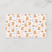 Teddy Bear Baby Shower Boy | Cute Blue Bear  エンクロージャーカード (裏面)