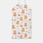 Teddy Bear Baby Shower Boy | Cute Blue Bear ギフトタグ (裏面)