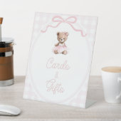 Teddy Bear Baby Shower Cards and Gifts Table 台座サイン (インサイチュ)