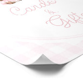 Teddy Bear Baby Shower Cards and Gifts Table Sign ポスター (角)