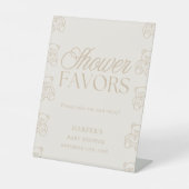 Teddy Bear Baby Shower Favors 台座サイン (正面)