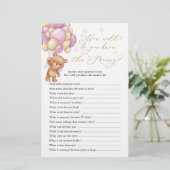 Teddy Bear Baby Shower Game Who Knows Mommy Best (スタンド正面)