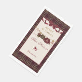 Teddy Bear Baby Shower Girl Plaid Burgundy Bow  (コーナー)