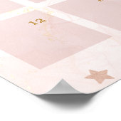 Teddy Bear Baby Shower Guess Due Date Calendar ポスター (角)