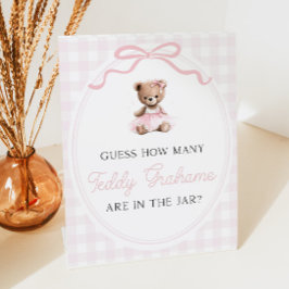 Teddy Bear Baby Shower How Many Teddy Grahams 台座サイン
