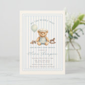 Teddy Bear Baby Shower Invitation 招待状 (スタンド正面)