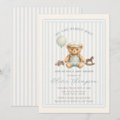 Teddy Bear Baby Shower Invitation 招待状 (正面/裏面)