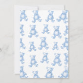 Teddy bear baby shower invitation 招待状 (裏面)