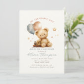 Teddy Bear Baby Shower Invitation 招待状 (スタンド正面)