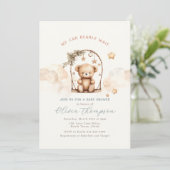 Teddy Bear Baby Shower Invitation 招待状 (スタンド正面)