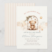 Teddy Bear Baby Shower Invitation 招待状 (正面/裏面)