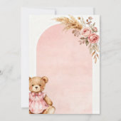 Teddy Bear Baby Shower Invitation  招待状 (裏面)