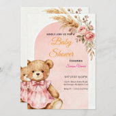 Teddy Bear Baby Shower Invitation  招待状 (正面/裏面)