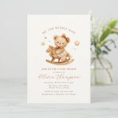 Teddy Bear Baby Shower Invitation 招待状 (スタンド正面)