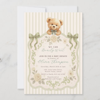 Teddy Bear Baby Shower Invitation 招待状