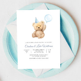 Teddy Bear Baby Shower Invitation 招待状