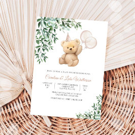 Teddy Bear Baby Shower Invitation 招待状