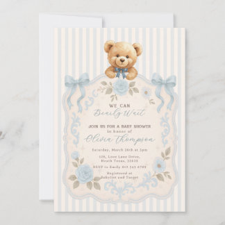Teddy Bear Baby Shower Invitation 招待状