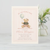 Teddy Bear Baby Shower Invitation 招待状 (スタンド正面)