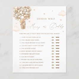 Teddy Bear Baby Shower Mommy or Daddyゲーム