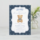 Teddy Bear Baby Shower Party Invitation 招待状 (スタンド正面)