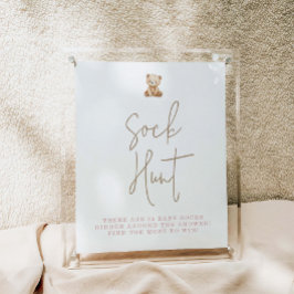 Teddy Bear Baby Shower Sock Hunt ポスター