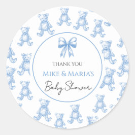 Teddy bear baby shower Sticker ラウンドシール