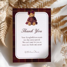 Teddy Bear Baby Shower Thank You Card サンキューカード
