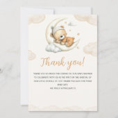 Teddy Bear Baby Shower Thank You Card サンキューカード (正面)