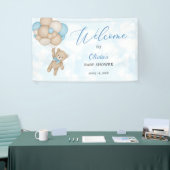 Teddy Bear Baby Shower Welcome 横断幕 (トレードショー)
