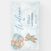 Teddy Bear Baby Shower Welcome 横断幕 (縦)