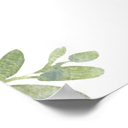 Teddy Bear Baby Shower Welcome Sign Poster ポスター (角)