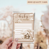 Teddy Bear Baby Shower Well Wishes Advice Card アドバイスカード
