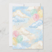 Teddy Bear Baby Shower with Brown Sage Balloons 招待状 (裏面)