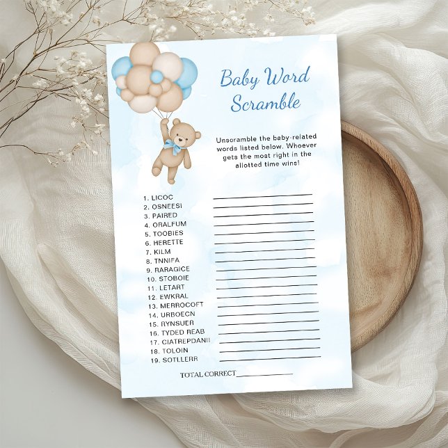 Teddy Bear Baby Word Scramble Game (クリエイターアップロード済み)